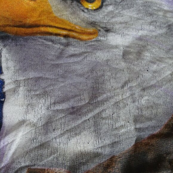 Vtg Bald Eagle American Flag Graphic Black Crewneck Sweatshirt Men Size XXL FLAW - Picture 11 of 11